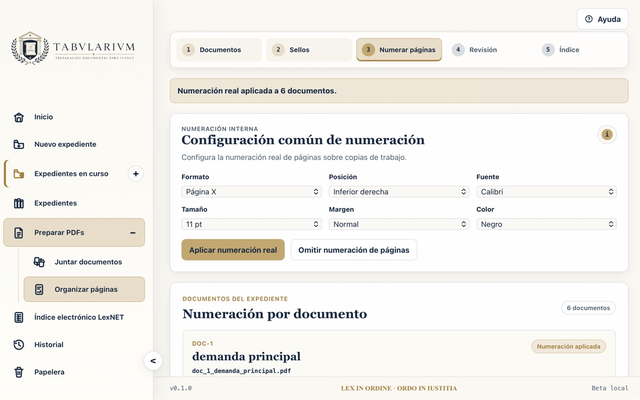 Configuración opcional de paginación en TABVLARIVM para documentos ficticios